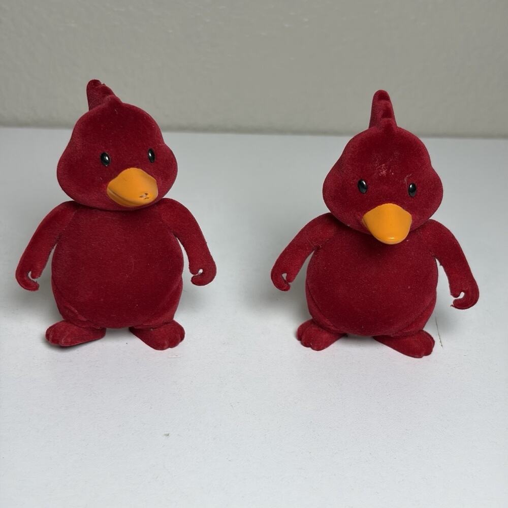 2 Lil Woodzeez Cardinal Bird Famileez Family